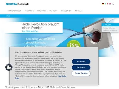 Website von Nicotra Gebhardt GmbH
