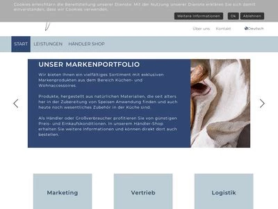 Website von Stegemann MarkenVertrieb GmbH
