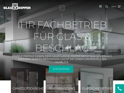 Website von GLAS DEPPEN GmbH