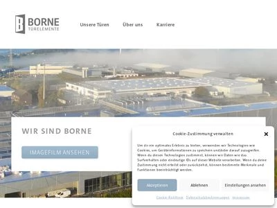 Website von Türelemente Borne Handelsgesellschaft mbH