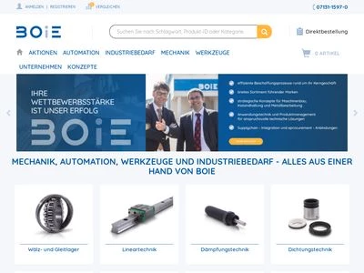 Website von Boie GmbH Fachgroßhandel