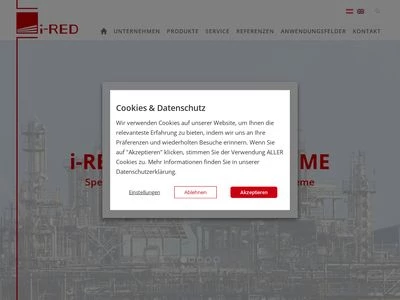 Website von i-RED Infrarot Systeme GmbH