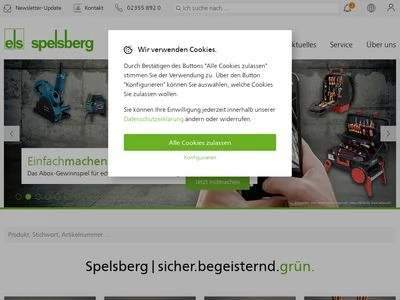 Website von Günther Spelsberg GmbH + Co.KG