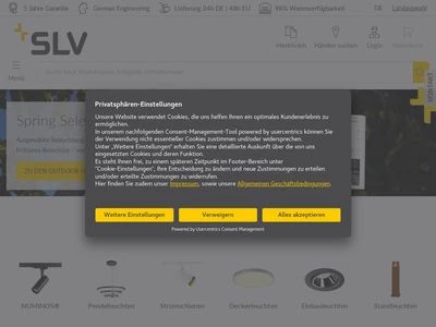 Website von SLV GmbH