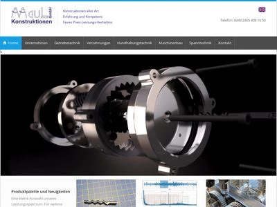 Website von Maul Konstruktionen GmbH