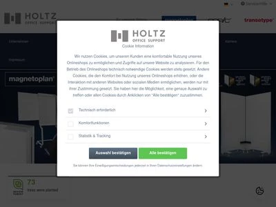 Website von HOLTZ OFFICE SUPPORT GmbH