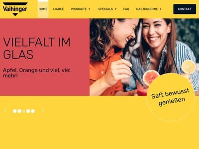 Website von Niehoffs Vaihinger Fruchtsaft GmbH