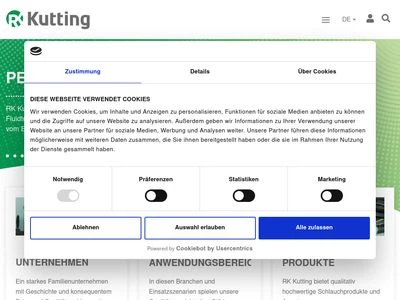 Website von RK Kutting GmbH