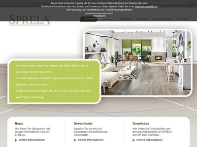 Website von Sprela GmbH