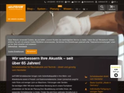 Website von Schaumstoffe Helgers GmbH