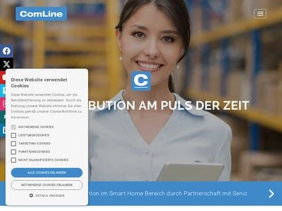 Website von ComLine GmbH Value Added Distribution