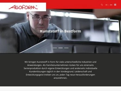 Website von AGOFORM GmbH