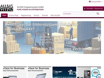 Website von ALLDIS Computersystem GmbH