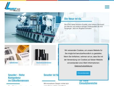 Website von Seuster Labels GmbH