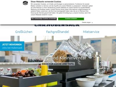 Website von Chr. Hubensack GmbH