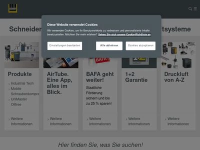Website von MultiAir Germany GmbH Schneider airsystems