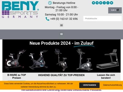 Website von Beny Sports Germany GmbH
