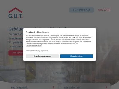 Website von G.U.T. Gebäude- und Umwelttechnik GmbH