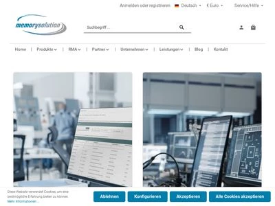 Website von Memorysolution GmbH