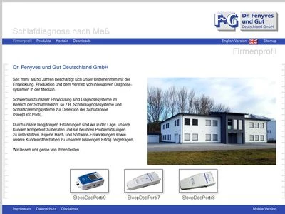 Website von Dr. Fenyves und Gut Deutschland GmbH
