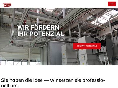 Website von CSF Förderanlagen GmbH