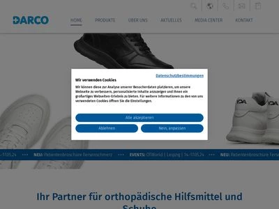 Website von DARCO (Europe) GmbH