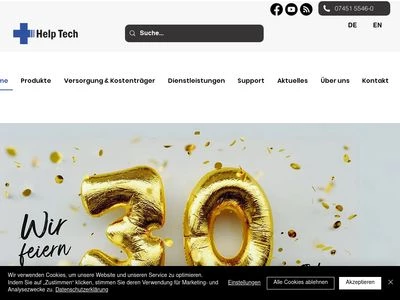 Website von Help Tech GmbH