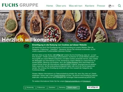 Website von DF World of Spices GmbH