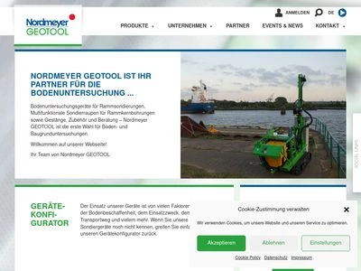 Website von Nordmeyer GEOTOOL GmbH
