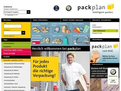 Website von Packplan GmbH
