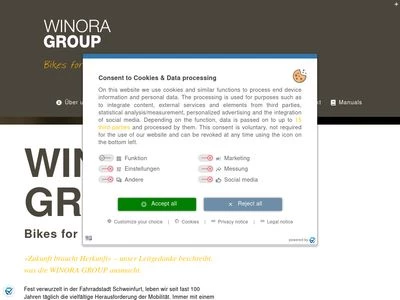 Website von WINORA-STAIGER GmbH