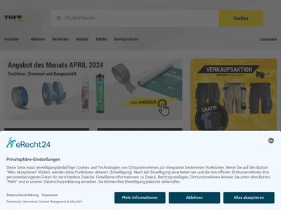 Website von Johannes Topf Baubeschlag GmbH