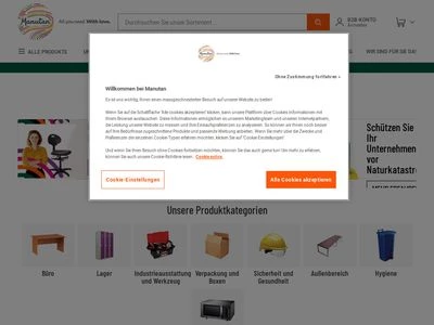 Website von Manutan GmbH