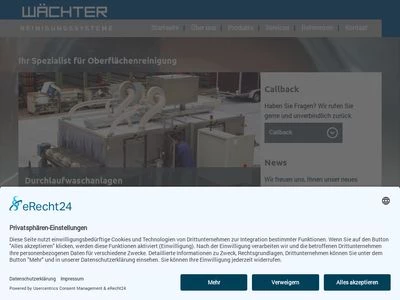 Website von Wächter - Teilereinigung GmbH