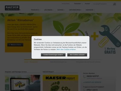 Website von Kaeser Kompressoren SE