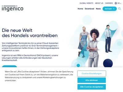 Website von Ingenico GmbH