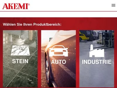 Website von AKEMI chemisch technische Spezialfabrik GmbH