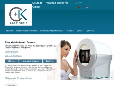 Website von Courage+Khazaka electronic GmbH