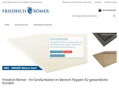 Website von Friedrich Römer GmbH