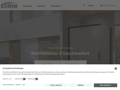 Website von Kermi GmbH