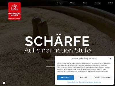 Website von Marsvogel Stahlwaren GmbH