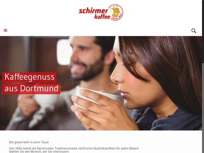 Website von Schirmer Kaffee GmbH