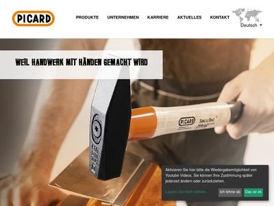 Website von Picard GmbH