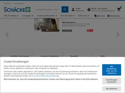 Website von SCHÄCKE - REXEL Austria GmbH