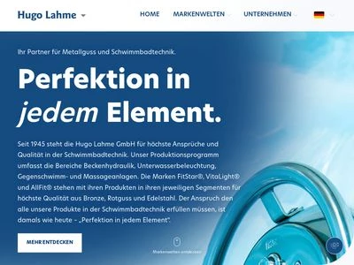 Website von Hugo Lahme GmbH