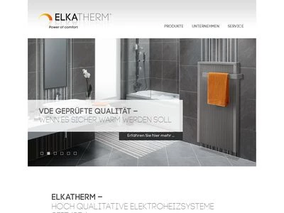 Website von ELKATHERM GmbH & Co. KG