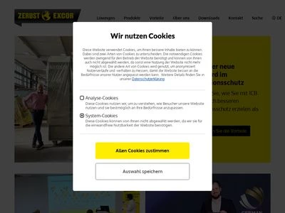 Website von EXCOR GmbH