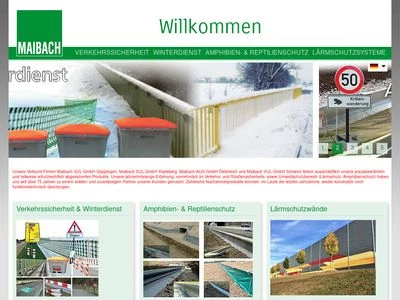 Website von MAIBACH Verkehrssicherheits- und Lärmschutzeinrichtungen GmbH