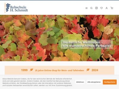 Website von Rebschule Schmidt