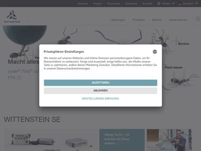 Website von WITTENSTEIN SE